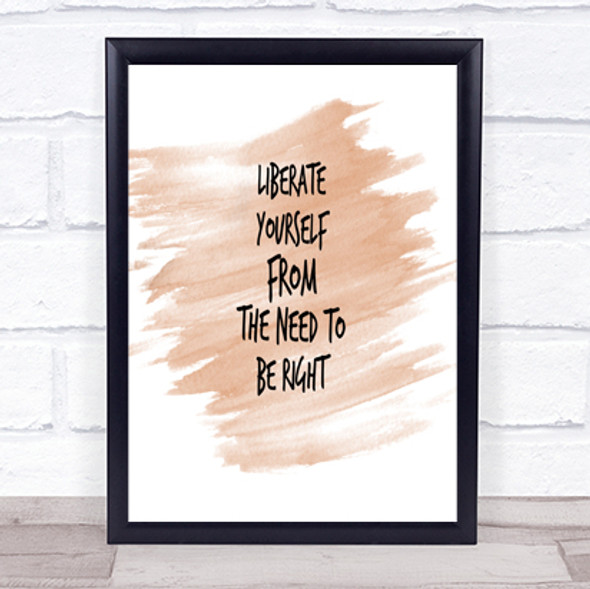 Liberate Yourself Quote Print Watercolour Wall Art