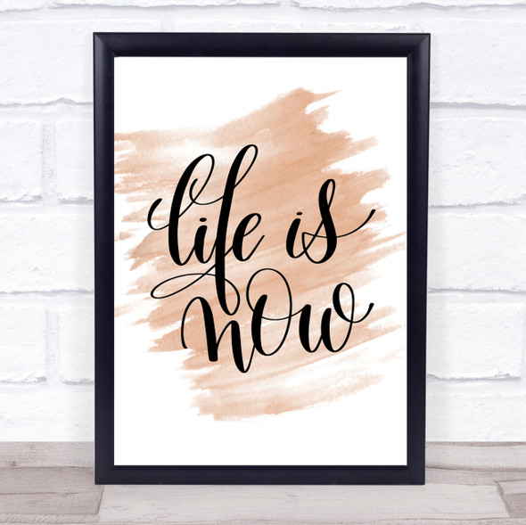 Life Snow Quote Print Watercolour Wall Art