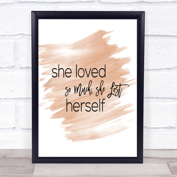 Lost Herself Quote Print Watercolour Wall Art