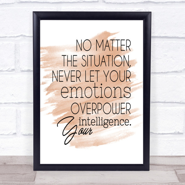 No Matter The Situation Quote Print Watercolour Wall Art