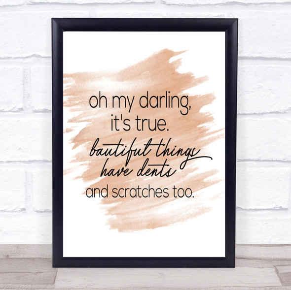 Oh My Darling Quote Print Watercolour Wall Art