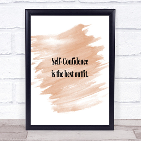 Self Confidence Quote Print Watercolour Wall Art