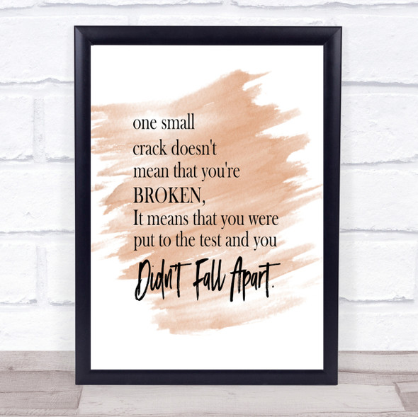 Small Crack Quote Print Watercolour Wall Art
