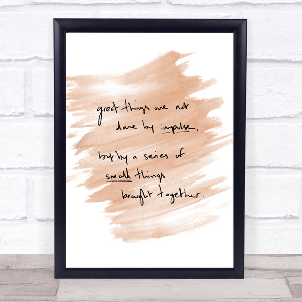 Small Things Together Quote Print Watercolour Wall Art