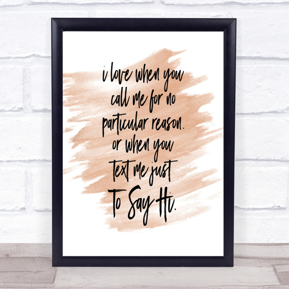 Text To Say Hi Quote Print Watercolour Wall Art