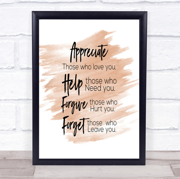 Those Who Love You Quote Print Watercolour Wall Art