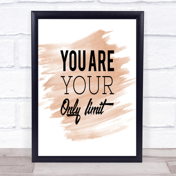 Your Only Limit Quote Print Watercolour Wall Art