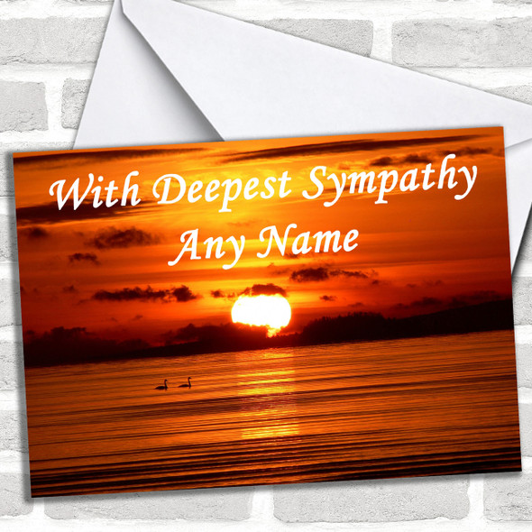 Beautiful Sunset Personalized Sympathy / Sorry For Your Loss Card