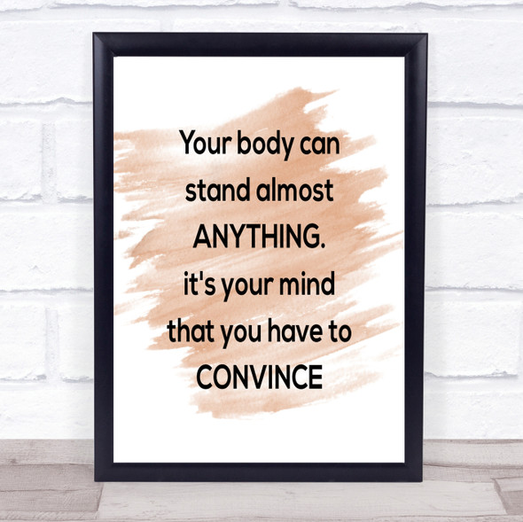 Convince Your Mind Quote Print Watercolour Wall Art