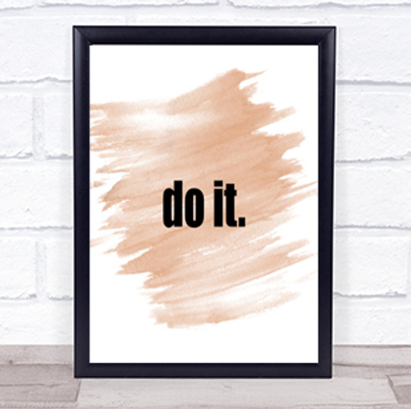 Do It Small Quote Print Watercolour Wall Art