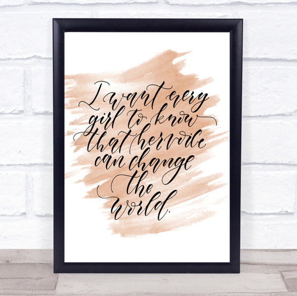 Every Girl Quote Print Watercolour Wall Art