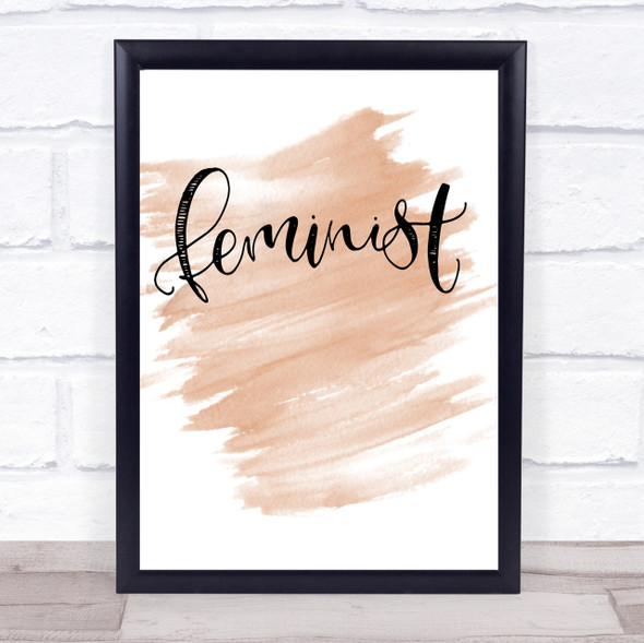 Feminist Quote Print Watercolour Wall Art