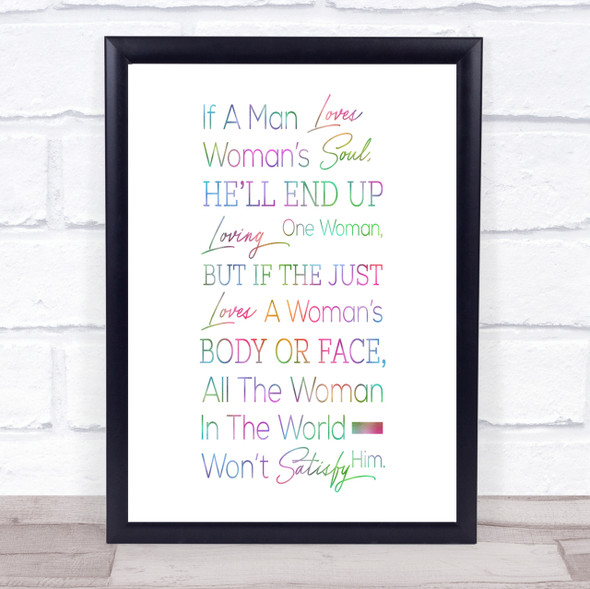 If A Man Loves Rainbow Quote Print