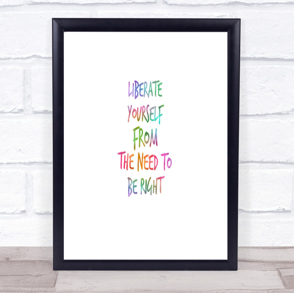 Liberate Yourself Rainbow Quote Print