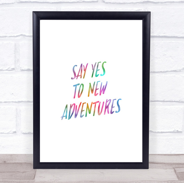 New Adventures Rainbow Quote Print