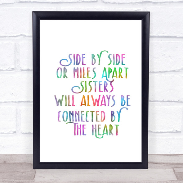 Side By Side Rainbow Quote Print