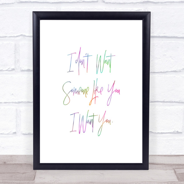 Someone Like You Rainbow Quote Print