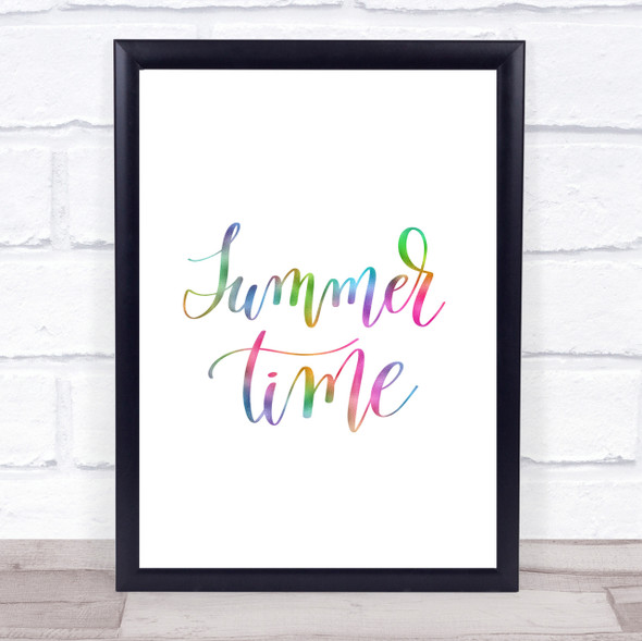 Summertime Rainbow Quote Print