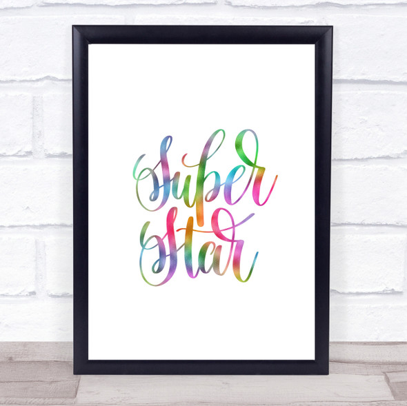 Super Star Rainbow Quote Print