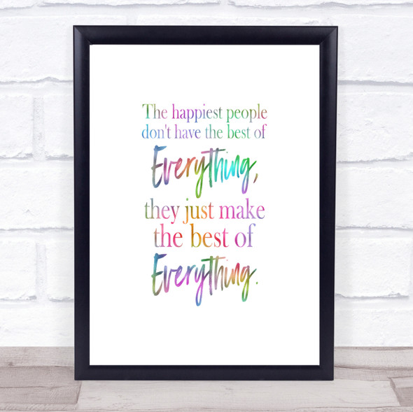 Best Of Everything Rainbow Quote Print