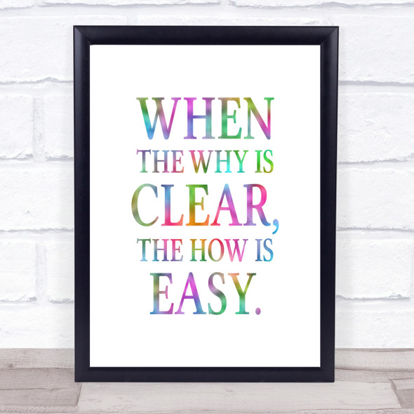Why Is Clear Rainbow Quote Print