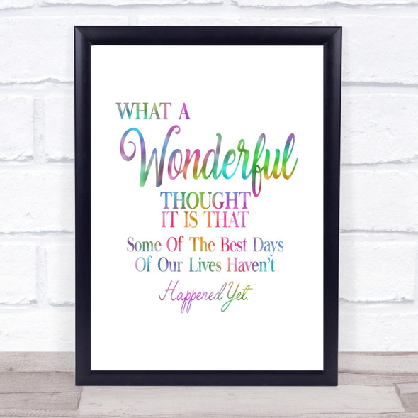 Wonderful Thought Rainbow Quote Print