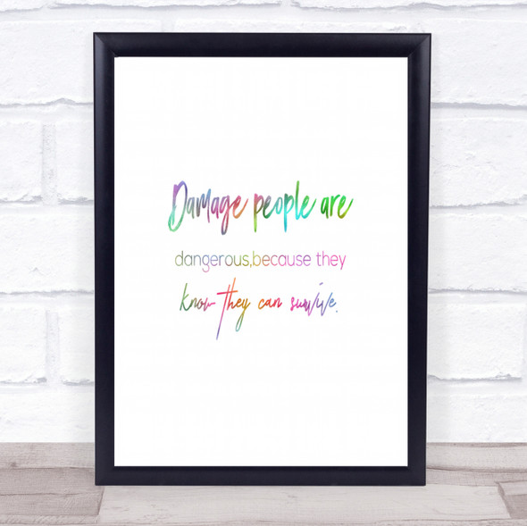 Can Survive Rainbow Quote Print