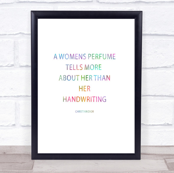 Christian Dior Woman's Perfume Rainbow Quote Print