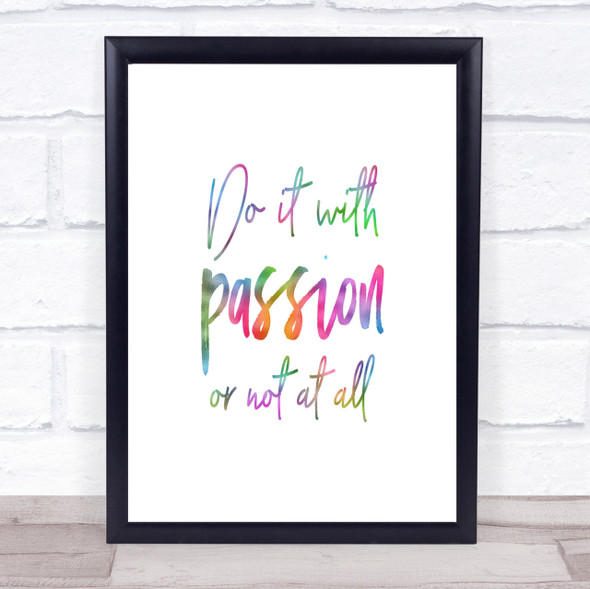 Do It With Passion Rainbow Quote Print