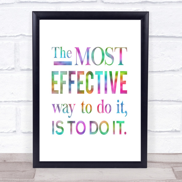 Effective Way Rainbow Quote Print