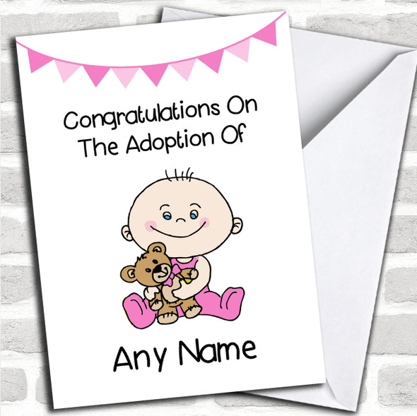 Adoption Congratulations Adopting A Baby Girl Daughter Personalized Card