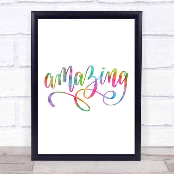 Amazing Rainbow Quote Print