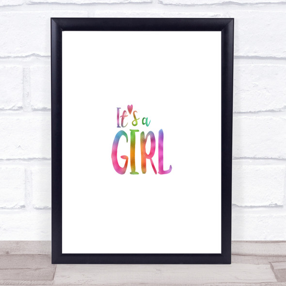 Girl Rainbow Quote Print