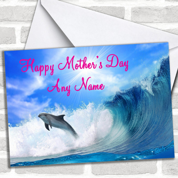 Beautiful Dolphin Personalized Mother's Day Card