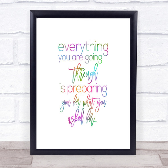 Going Through Rainbow Quote Print