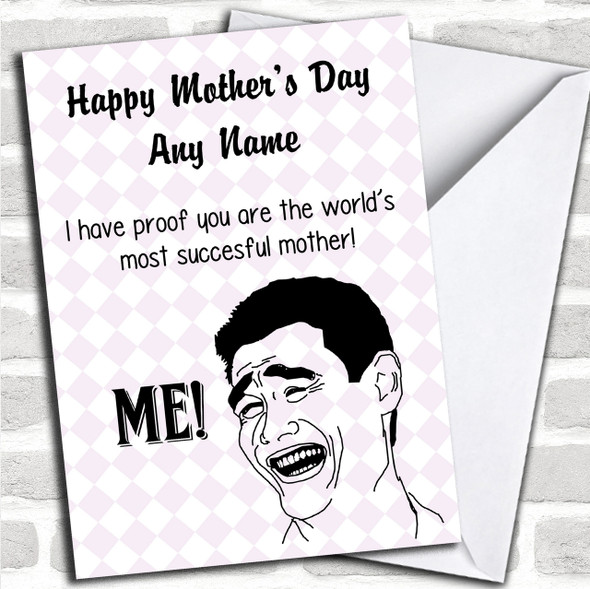 Funny Joke Perfect Mum Personalized Mother's Day Card