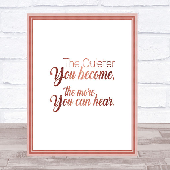 More You Can Here Quote Print Poster Rose Gold Wall Art