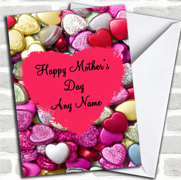 Love Heart Charms Personalized Mother's Day Card
