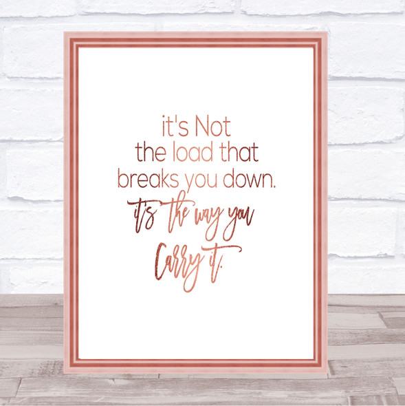 Way You Carry Quote Print Poster Rose Gold Wall Art