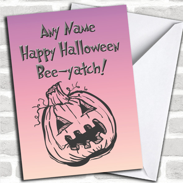 Pumpkin Personalized Halloween Card