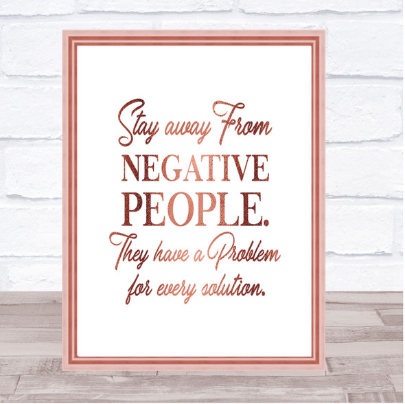 Every Solution Quote Print Poster Rose Gold Wall Art