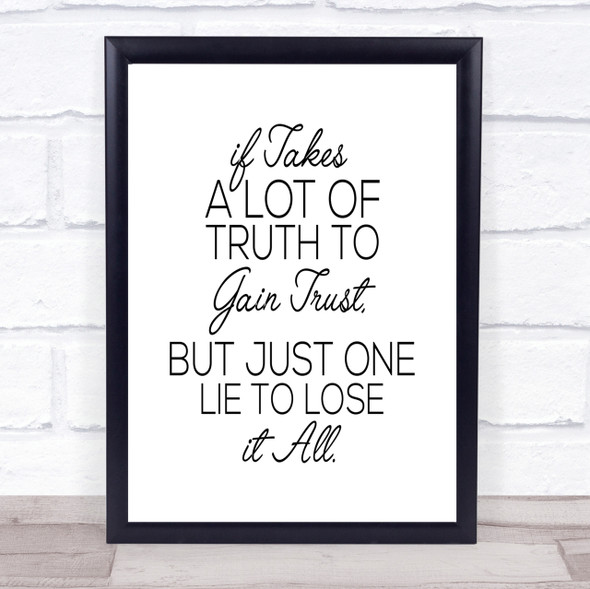 A Lot Of Truth Quote Print Poster Typography Word Art Picture