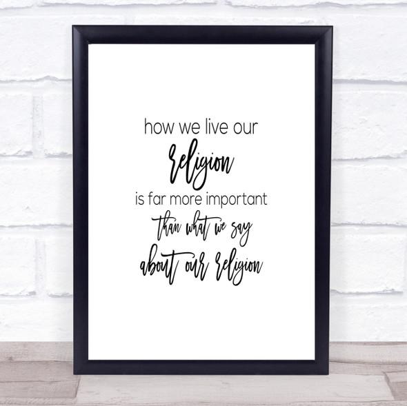 How We Live Quote Print Poster Typography Word Art Picture