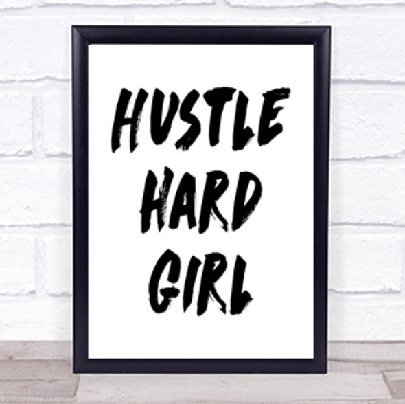 Hustle Hard Quote Print Poster Typography Word Art Picture