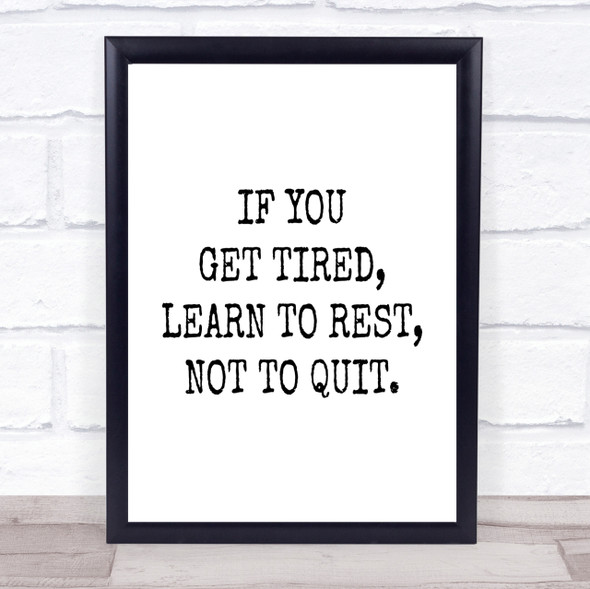Learn To Rest Quote Print Poster Typography Word Art Picture