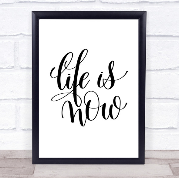 Life Snow Quote Print Poster Typography Word Art Picture