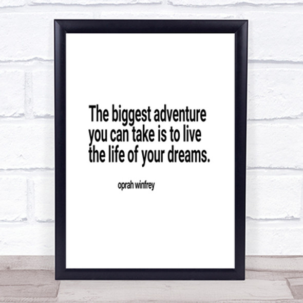 Live The Life Of Your Dreams Quote Print Poster Typography Word Art Picture
