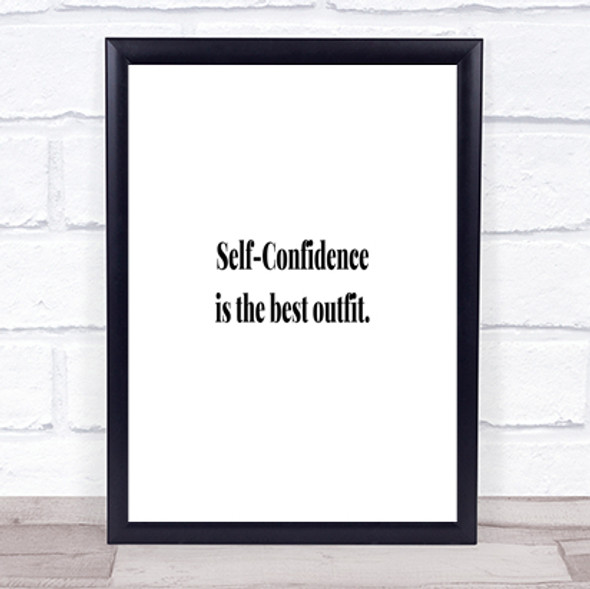 Self Confidence Quote Print Poster Typography Word Art Picture