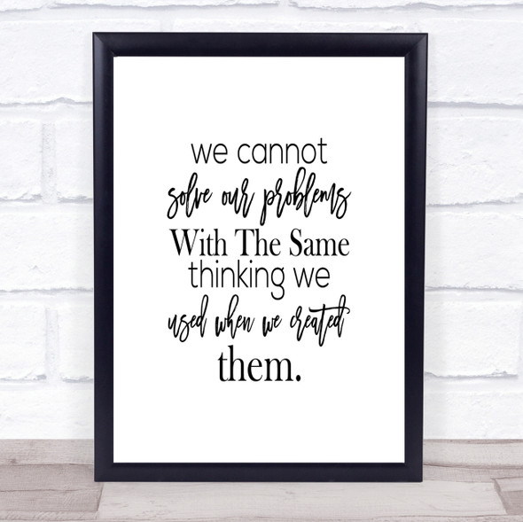 Solve Our Problems Quote Print Poster Typography Word Art Picture