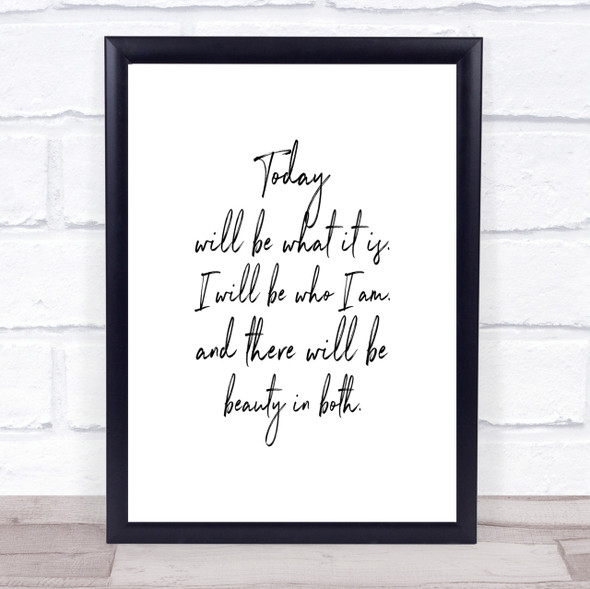 Beauty In Both Quote Print Poster Typography Word Art Picture